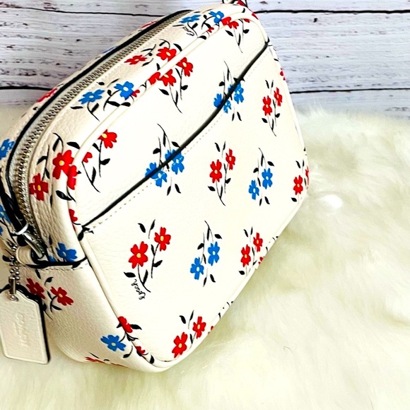 NWT Coach Mini Jamie Camera Bag white With Floral Print - Picture 9 of 10